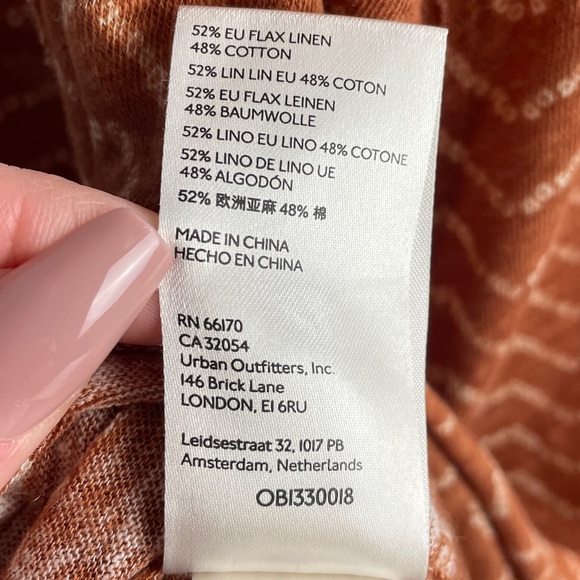 NWT Small Free People Bali Backpacker Tee Rust Combo - Picture 12 of 12